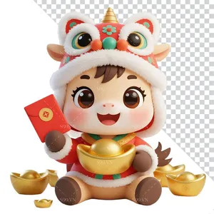 Linh Vật Ngựa Hoạt Hình Đáng Yêu Chúc Mừng Tết Nguyên Đán PNG