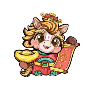 Linh Vật Ngựa Tết Dễ Thương - Minh Họa Vector EPS Độc Đáo