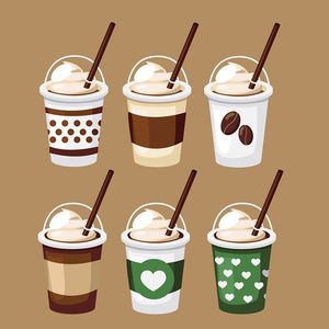 Hình ảnh trà sữa file vector mẫu CR716