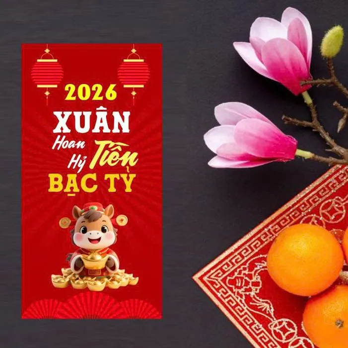 Lì Xì Tết 2026 Phong Cách Hoạt Hình Dễ Thương - File Vector CDR