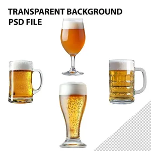 Hình minh họa cốc bia file PNG mẫu KS349