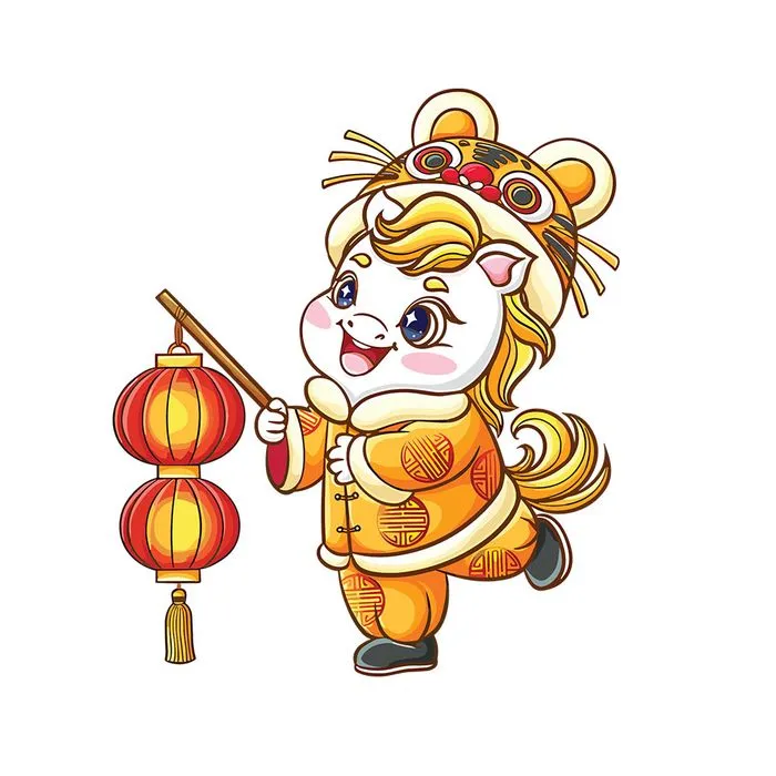 Linh Vật Ngựa Tết Bính Ngọ 2026 - Hình Minh Họa Vector Dễ Thương