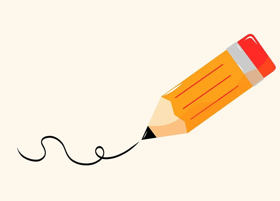 Hình ảnh cây bút chì file vector mẫu HH45