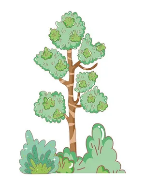 Hình ảnh cây xanh file vector mẫu KK33