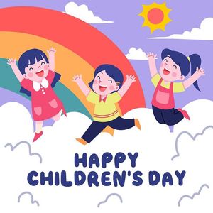 Banner bé gái vui chơi file vector mẫu CR1221