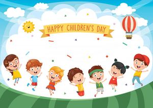 Banner trẻ em cùng nhau vui chơi file vector mẫu CR1240