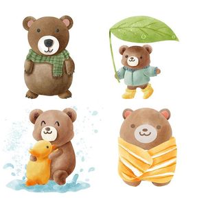 Hình ảnh chú gấu cute file vector mẫu CR132