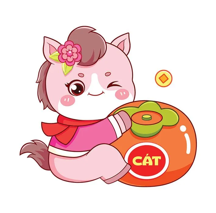 Linh Vật Ngựa Tết Dễ Thương - Đồ Họa Vector EPS