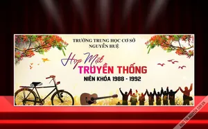 Backdrop Ngày Ra Trường THCS Nguyễn Huệ Khóa 1988-1992