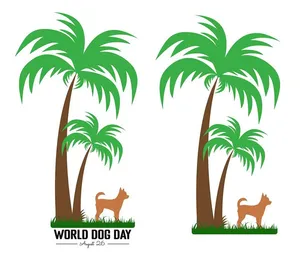 Hình ảnh cây dừa file vector mẫu KS639