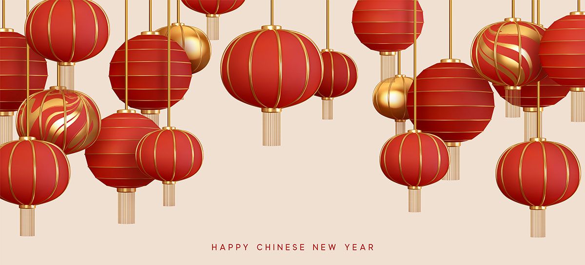 Background đèn lồng treo màu đỏ hình tròn cổ xưa file vector mẫu CR439
