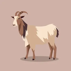 Hình ảnh minh họa chú dê file vector mẫu KS570