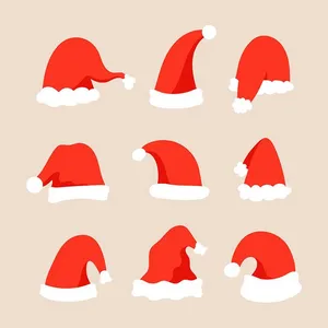 Hình ảnh mũ ông già noel file vector mẫu CR1766