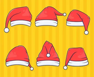 Bộ sưu tập chiếc mũ ông già noel file vector mẫu CR1820