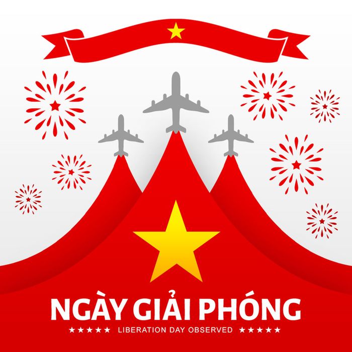 Poster chào mừng ngày giải phóng miền nam file PSD mẫu CR1401