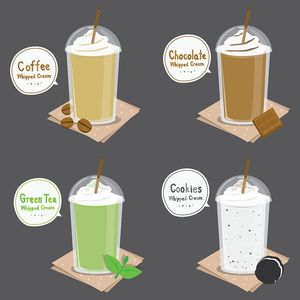 Hình ảnh cốc trà sữa file vector mẫu CR632