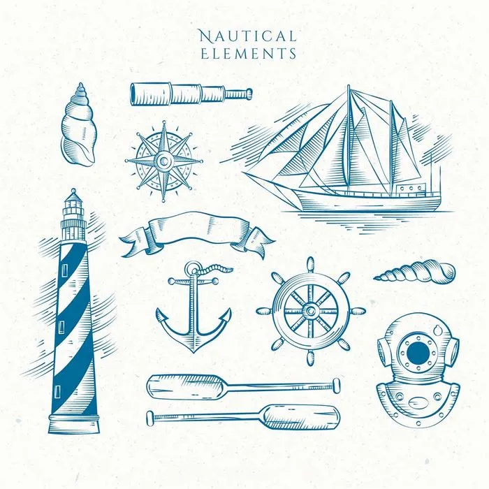 Hình ảnh con thuyền buồm file vector mẫu HH168