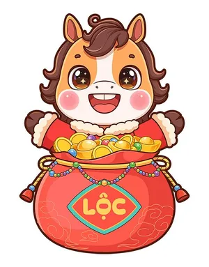 Linh Vật Ngựa Tết, Hình Minh Họa Chúc Mừng Năm Mới 2026