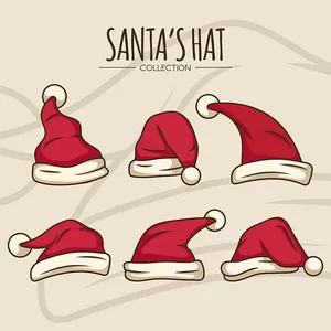 Hình ảnh chiếc mũ ông già noel file vector mẫu CR1795
