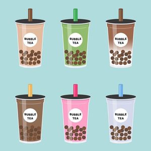 Hình ảnh cốc trà sữa trân châu file vector mẫu CR733