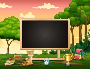 Background bé học tập edu file vector mẫu KS125