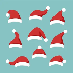 Hình ảnh mũ ông già noel file vector mẫu CR1750
