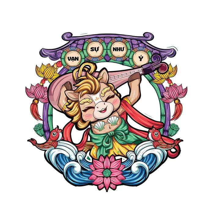 Linh Vật Ngựa Tết Bính Ngọ 2026 - Minh Họa Vector Hoạt Hình Độc Đáo