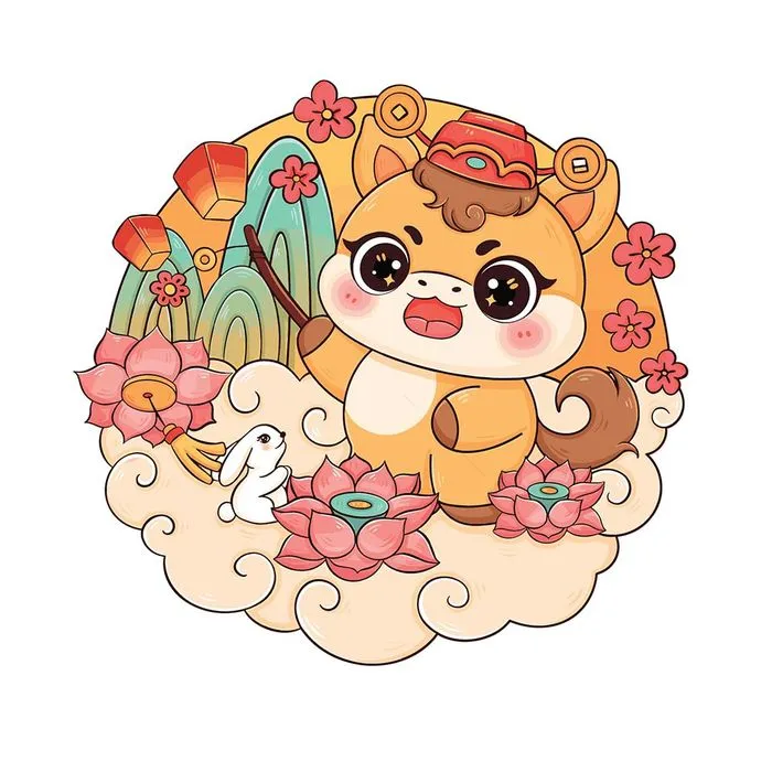 Hình Minh Họa Chú Ngựa Dễ Thương Phong Cách Hoạt Hình Vector