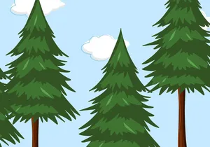 Hình ảnh cây thông file vector mẫu KS728