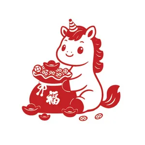 Hình Ảnh Chú Ngựa Tết - Hình Minh Họa Vector EPS Đón Xuân An Lành