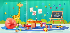 Background lớp học của bé file vector mẫu KS235