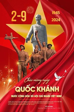 Poster chào mừng kỉ niệm ngày Quốc khánh 2-9 file PSD mẫu CR1005