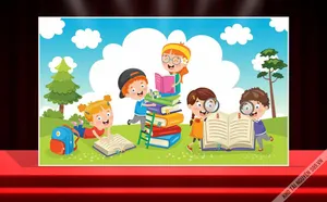 Background Học Tập Vui Nhộn Cho Trẻ Em - Thiết Kế Vector CDR