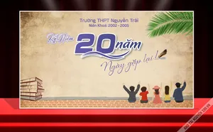 Backdrop Kỷ Niệm 20 Năm Ngày Ra Trường THPT Nguyễn Trãi (CDR)