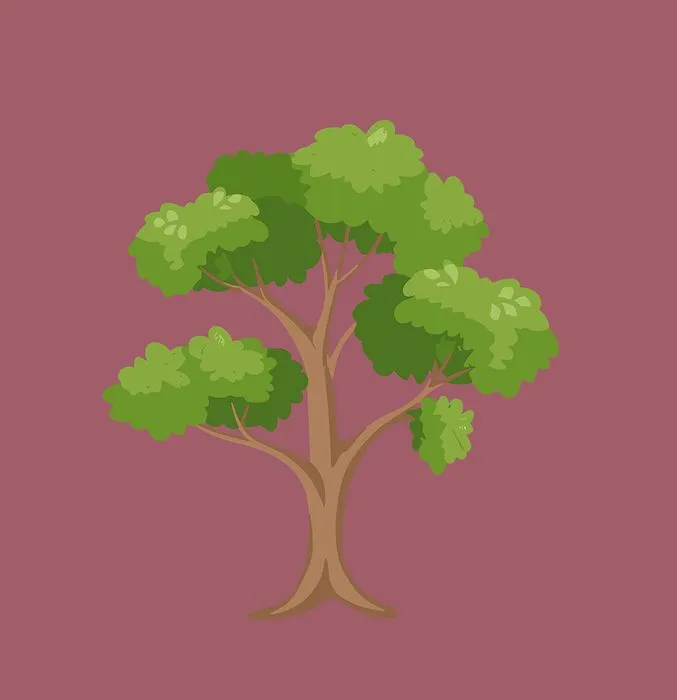 Hình ảnh cây xanh file vector mẫu KK71