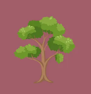 Hình ảnh cây xanh file vector mẫu KK71