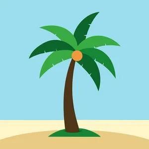 Hình ảnh cây dừa file vector mẫu KS658