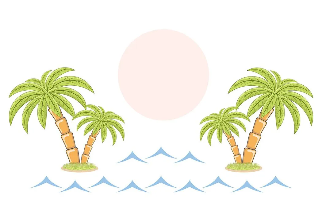 Hình ảnh cây dừa file vector mẫu KS673