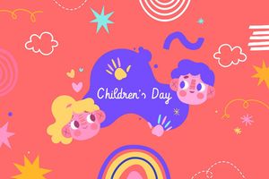 Banner trẻ em cùng nhau vui chơi file vector mẫu CR1272