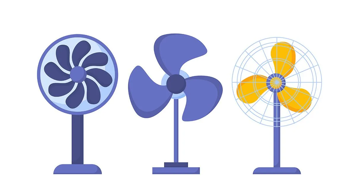 Bộ sưu tập quạt điện file vector mẫu OC76v