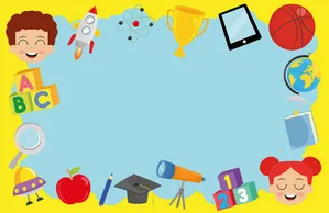 Background bé hoc vẽ file vector mẫu KS281