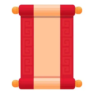 Cuộn Câu Đối Tết Cổ Truyền – Hình Minh Họa Vector EPS