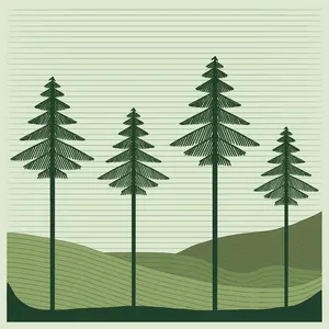 Hình ảnh cây thông file vector mẫu KS724