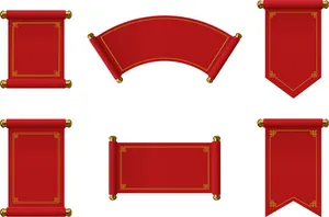 Set Cuộn Giấy Và Câu Đối Tết Phong Cách Truyền Thống EPS