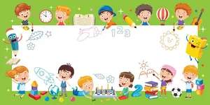 Background lớp học ngoài thiên nhiên file vector mẫu KS278