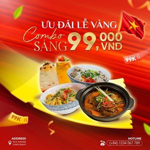 Poster ưu đãi chào mừng ngày đại lễ 2-9 file PSD mẫu CR1028