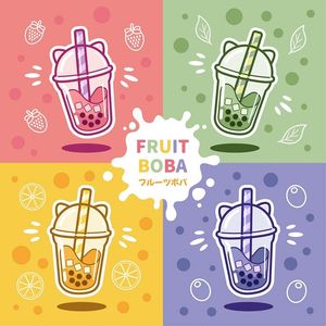 Hình ảnh cốc trà sữa file vector mẫu CR646