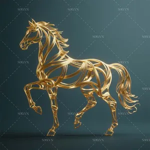 Hình Minh Họa Ngựa Vàng Tết Nguyên Đán – JPG Chất Lượng Cao