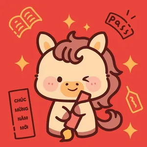 Linh Vật Ngựa Tết Bính Ngọ 2026 - Hình Minh Họa Dễ Thương