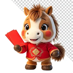Linh Vật Ngựa Tết Nguyên Đán Dễ Thương - Hình Minh Họa PNG